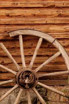 Old wagon wheel Stock Photos