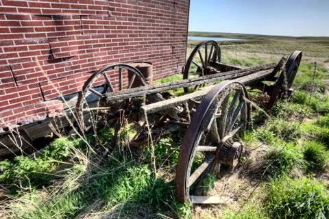 Old Wagon Wheel Stock-Fotos