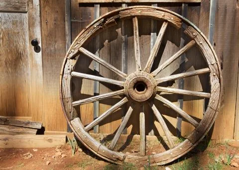 Old wagonwheel Stock Photos