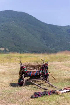 Old wagoon in rural setting Stock Photos