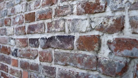 Old wall with ancient brickwork, brick background. Stock Footage 94018704