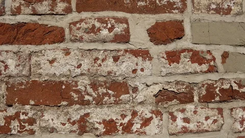 Old wall with ancient brickwork, brick background. Stock Footage 94018940