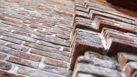 Old wall with ancient brickwork, brick background. Stock Footage 94019140