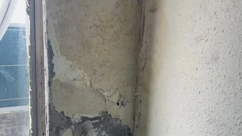 Old wall and window Stock Footage 323102811