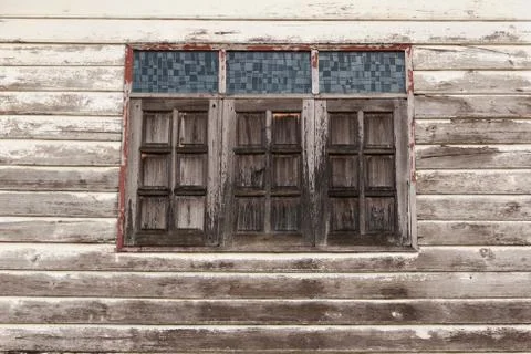 Old wall and window Stock Photos