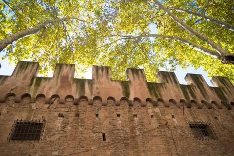 Old wall around vatican Stock Photos