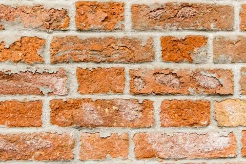 Old wall background of red brick. Stock Photos