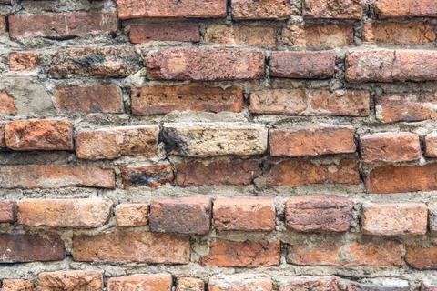 Old wall Background texture., Detail of the brick walls of the old., Mon bric Stock Photos