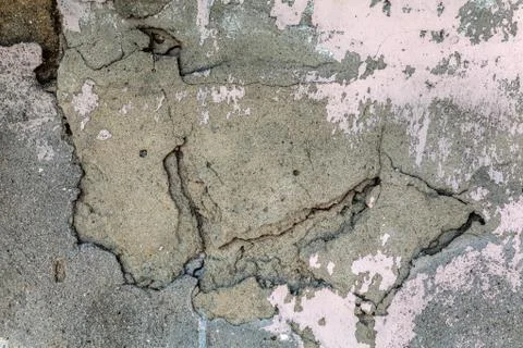 Old wall background wall with peeling paint surface Stock Photos