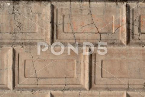 Old wall of bricks dull colors Stock Photos