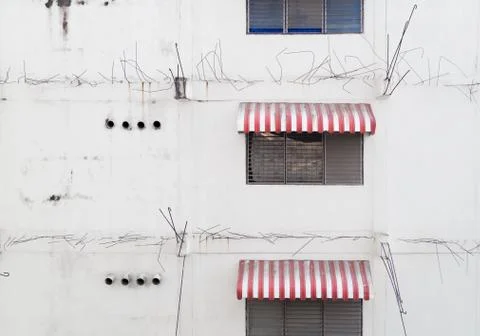 Old wall of building Stock Photos
