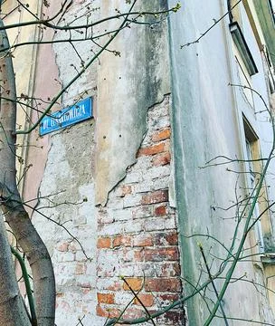 Old wall on the building Foto stock