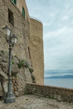 Old wall in castelsardo Foto stock