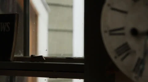 Old wall clock with exposed gears. Panning close-up, rack-focus in. HD 1080p24. Stock Footage 22725552