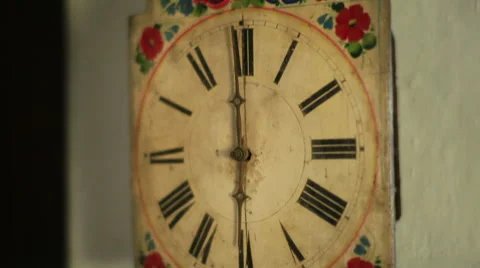 Old Wall Clock Video stock 40833145