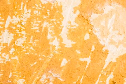 Old wall covered with two layers of cracked oil paint. Vintage retro backgrou Stock Photos