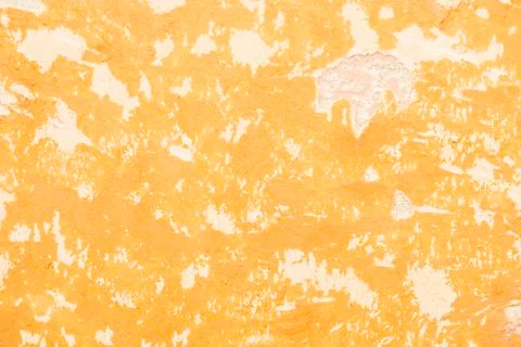 Old wall covered with two layers of cracked oil paint. Vintage retro backgrou Stock Photos