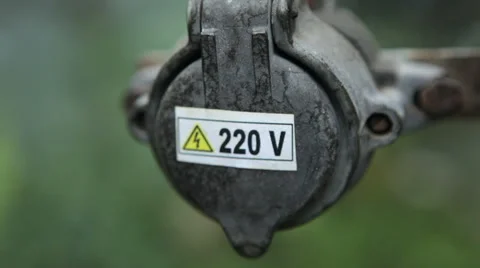 Old wall electricity socket Stock Footage 62777279