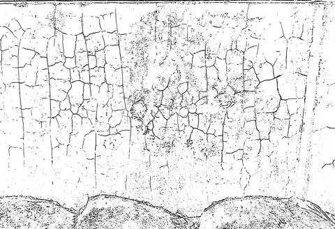 Old wall grunge texture, Cracked Dry Bark and Old Wall Texture Abstract Illustrazione stock