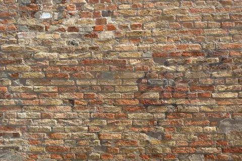 Old wall made of red brick Stock Photos