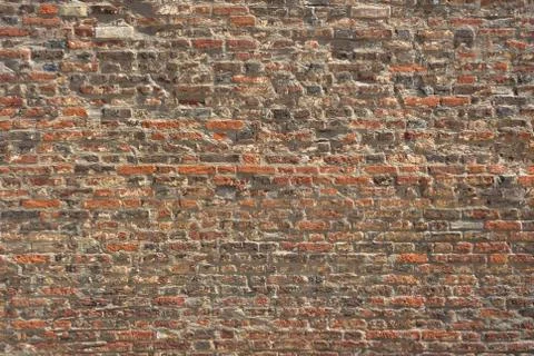 Old wall made of red brick Stock Photos