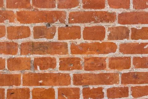Old wall made from red bricks as background Stock Photos