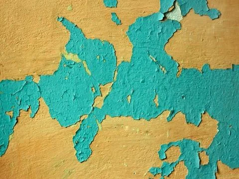 Old wall with multi-layer shelled surface Stock Photos