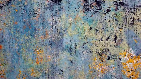 Old wall painted with colored paint. background Stock Photos