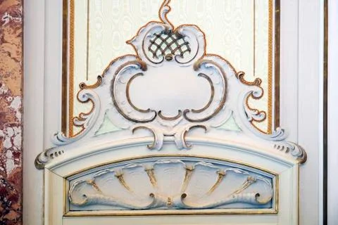 Old wall pattern. Interior design plaster background. Antique Italian decor o Stock Photos