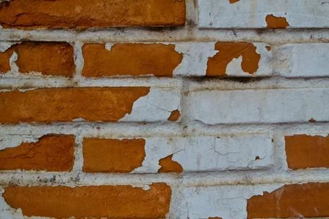 Old Wall from a red brick Stock Photos