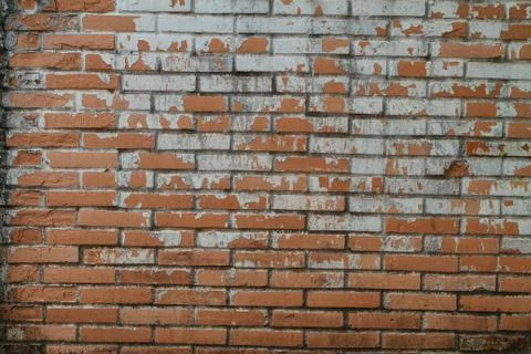 Old Wall from a red brick Stock Photos