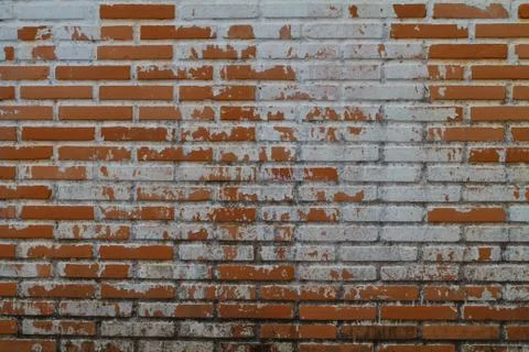 Old Wall from a red brick Stock Photos