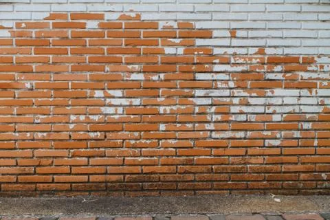 Old Wall from a red brick Stock Photos