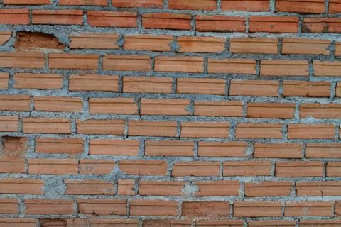 Old Wall from a red brick Stock Photos