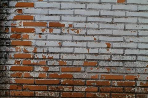 Old Wall from a red brick Stock Photos