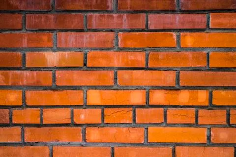 Old wall from a red brick texture background Stock Photos