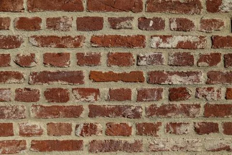 Old wall of red bricks Stock Photos