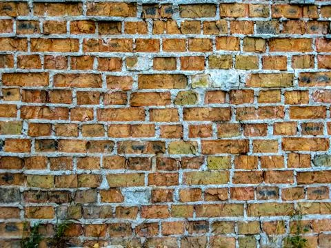 Old wall with red bricks Stock Photos