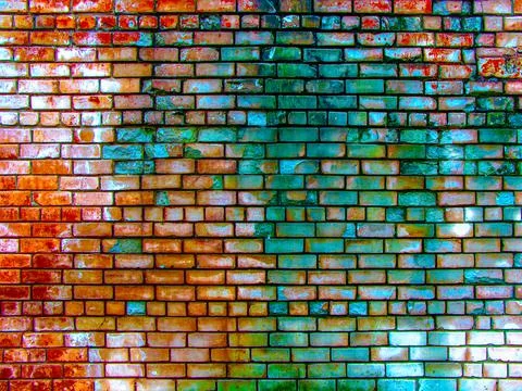 Old wall with red bricks Stock Photos