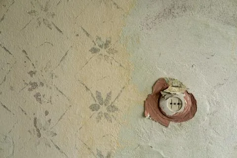 Old wall with socket Stock Photos