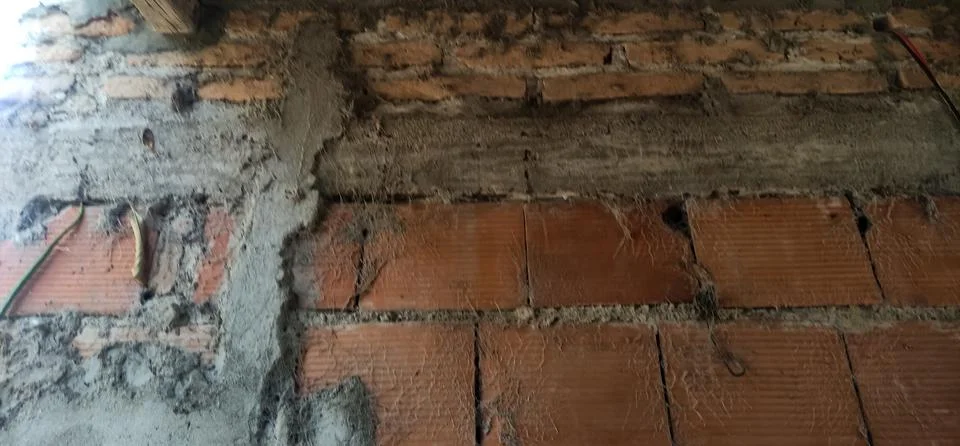 Old wall with spider web 스톡 사진