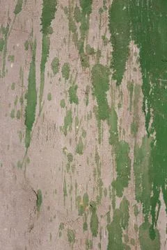 Old wall with splashes of green Stock Photos