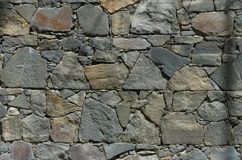 Old wall of stone shell rock of arbitrary shape.1 Stock Photos