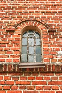 Old wall with window Stock Photos