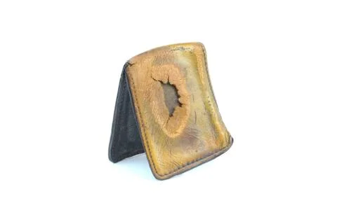 Old wallet on isolated Stock Photos