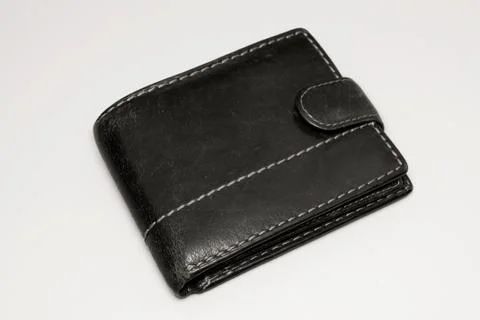 Old wallet on white background Stock Photos