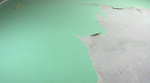 Old wallpaper stripping by man doing DIY re-decorating close up  Stock Footage 55866043