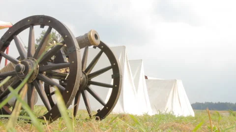 Old War Cannon 库存影片 41396583