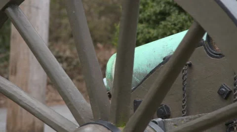 Old War Canon Stock Footage 65425869