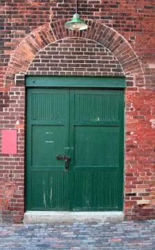 Old warehouse door Stock Photos